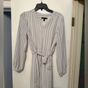 Banana Republic Black and White Long Sleeve Dress